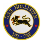 USS Hollister DD-788 Ship Patch