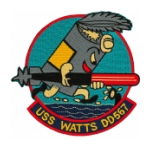 USS Watts DD-567 Ship Patch