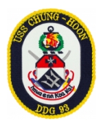 USS Chung-Hoon DDG-93 Ship Patch