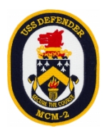 USS Defender MCM-2 Ship Patch