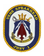 USNS Spearhead JHSV-1 Ship Patch