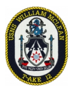 USNS William McLean T-AKE-12 Patch