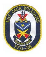 USS Jack Williams FFG-24 Ship Patch