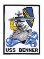 USS Benner DD-807 Ship Patch