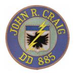 USS John R. Craig DD-885 Ship Patch