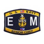 USN RATE EM Senior Chief Patch