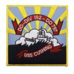 USS Cushing DD-797 DIV-192 Ship Patch
