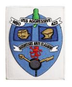 USS Aggressive MSO-4220 Ship Patch