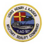 USNS Henry J. Kaiser T-AO 187 Ship Patch