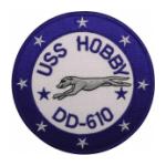 USS Hobby DD-610 Ship Patch
