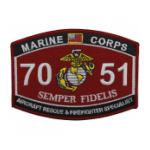 USMC MOS 7051 Aircraft Rescue and Firefighter Specialist Patch