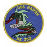 USS Naifeh DE-352 Ship Patch
