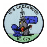 USS Greenwood DE-679 Ship Patch