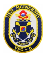 USS Mcinerney FFG-8 Ship Patch