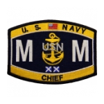 USN RATE MM Chief Machinist Mate Patch