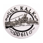 USS Kalk DD-611 Ship Patch