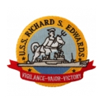 USS Richard S Edwards DD-950 (Vigilance-Valor-Victory) Ship Patch