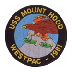 USS Mount Hood AE-29 (WESTPAC-1981) Ship Patch
