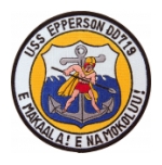 USS Epperson DD-719 Ship Patch