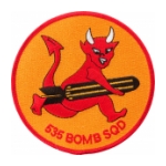 Air Force 535th Bombardment Squadron Patch