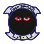 Navy Helicopter Anti-Submarine Squadron Patch HS-5