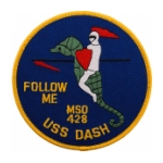 USS Dash MSO-428 Ship Patch