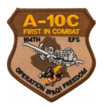 Air Force 104th Expeditionary Fighter Squadron Operation Iraqi Freedom Patch