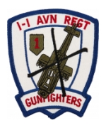 Army 1st Battalion / 1st Aviation Regiment ( Gun Fighters ) Patch