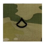 Army Scorpion Private First Class E-3 Rank Sew-On (Unfinished Edge)