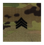 Army Scorpion Sergeant E-5 Rank Sew-On (Unfinished Edge)
