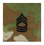 Army Scorpion Master Sergeant E-8 Rank Sew-On (Unfinished Edge)