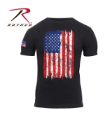 Rothco Distressed Flag Athletic Fit Short Sleeve T-Shirt (Red -White-Blue)