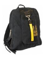 Vintage Canvas Flight Bag (Black)