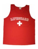 Lifeguard Tank Top with Medic Cross (Red)