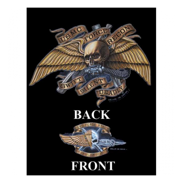 USMC Force Recon T-Shirt (Black Ink Design)