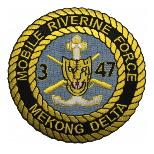 Mobile Riverine Force Mekong Delta 47th Infantry 3rd Battalion Patch