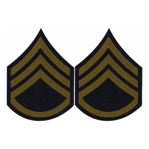 Staff Sergeant Sleeve Chevron (Green Stripe)