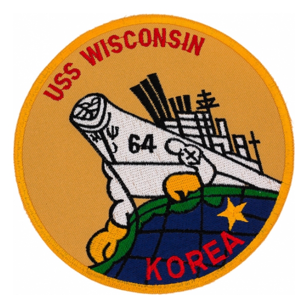 USS Wisconsin BB-64 Korea Ship Patch