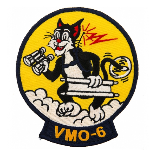 Marine Observation Squadron VMO-6 Patch (Cat and Stretcher)