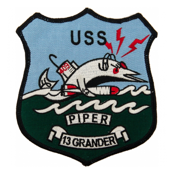 USS Piper SS-409 13 Grander Submarine Patch