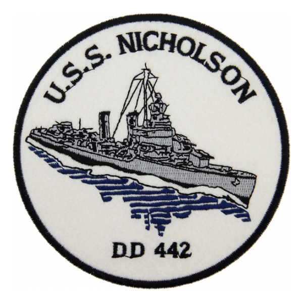 USS Nicholson DD-442 Ship Patch