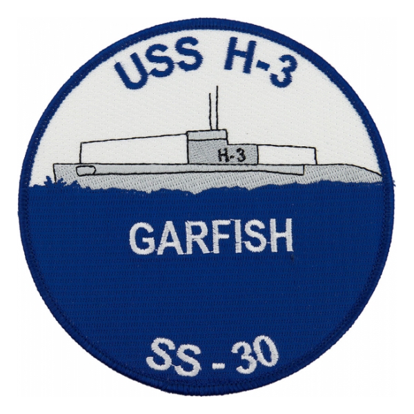 USS H-3 SS-30 Garfish Submarine Patch