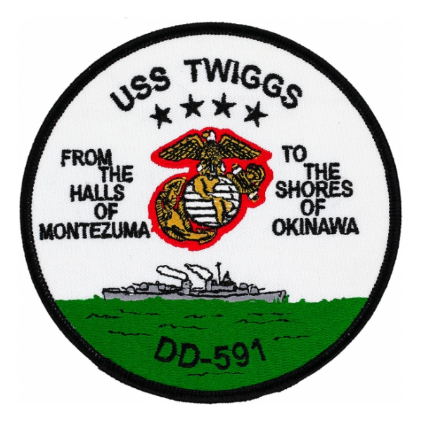 USS Twiggs DD-591 Ship Patch