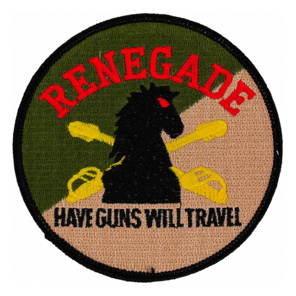 Renegade 4/3 Air Cavalry Regiment Patch Have Guns Will Travel (OD)