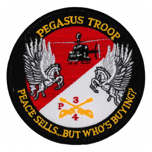 Pegasus 3/4 Air Cavalry Regiment (Peace Sells) Patch