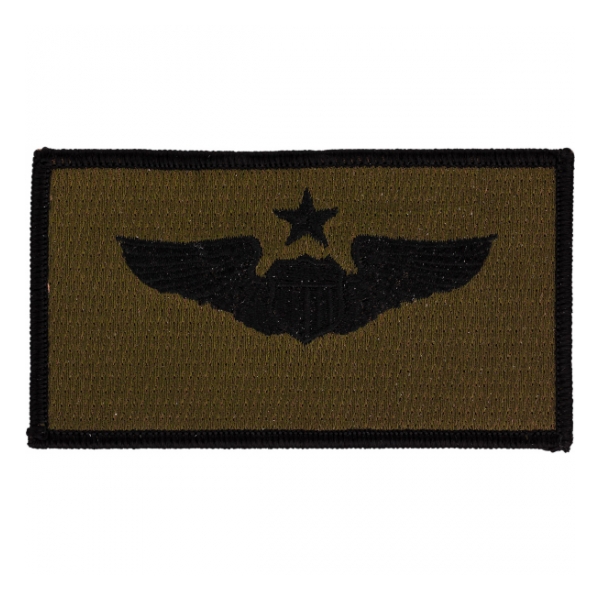 Air Force Senior Pilot Wing Patch (Black On OD)