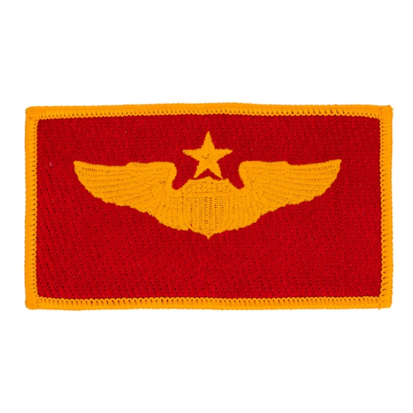 Air Force Senior Pilot Wing Patch (Gold On Red)