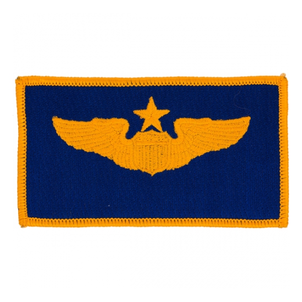 Air Force Senior Pilot Wing Patch (Gold On Blue)