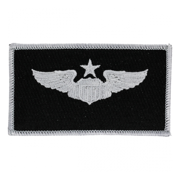 Air Force Senior Pilot Wing Patch (Silver On Black)