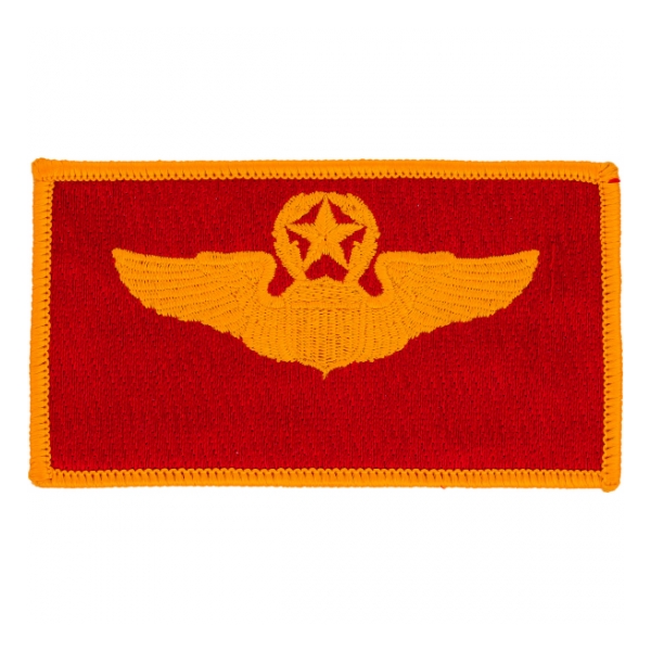 Air Force Master Pilot Wing Patch (Gold On Red)